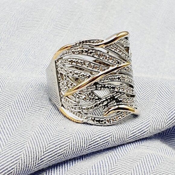 💍 Fashion Trendy Wave Stackable Rings for Women, EVGG1375 - Picture 6 of 15